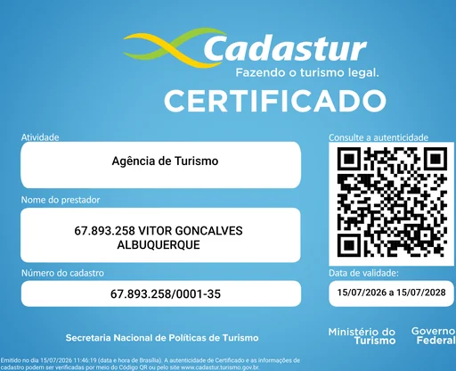 Certificado Cadastur - Gonalbra Viagens